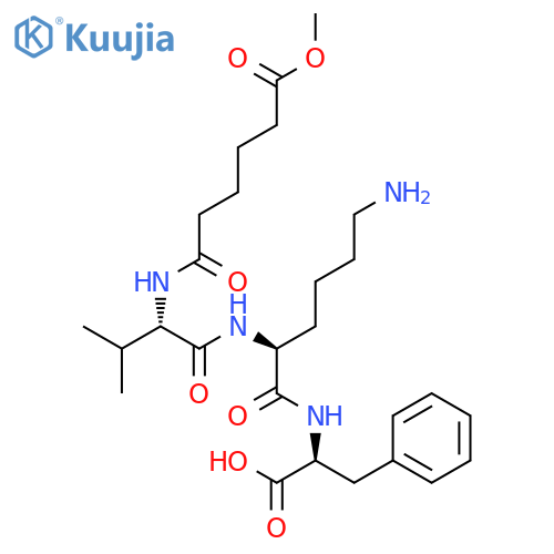 L-Phenylalanine, N-[N2-[N-(6-methoxy-1,6-dioxohexyl)-L-valyl]-L-lysyl]- structure