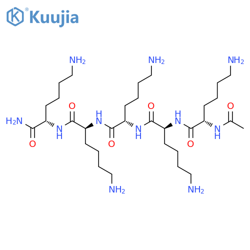 L-Lysinamide, N2-acetyl-L-lysyl-L-lysyl-L-lysyl-L-lysyl- structure