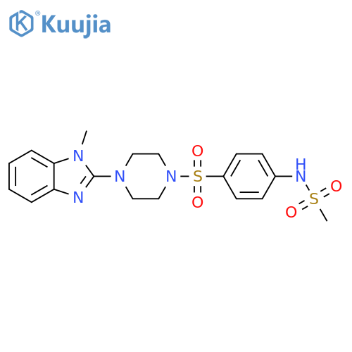 Methanesulfonamide,N-[4-[[4-(1-methyl-1H-benzimidazol-2-yl)-1-piperazinyl]sulfonyl]phenyl]- structure