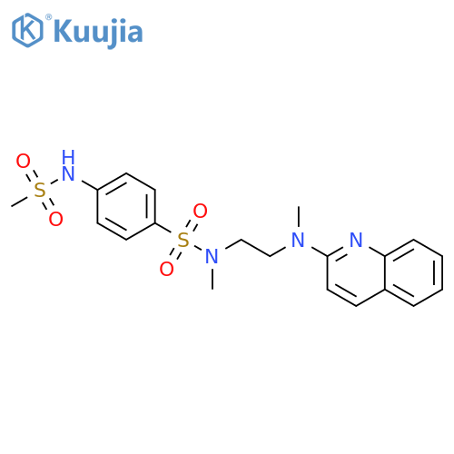 Benzenesulfonamide,N-methyl-N-[2-(methyl-2-quinolinylamino)ethyl]-4-[(methylsulfonyl)amino]- structure