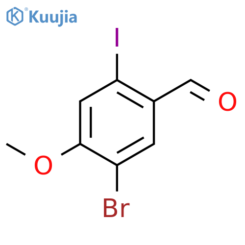 5-bromo-2-iodo-4-methoxybenzaldehyde structure