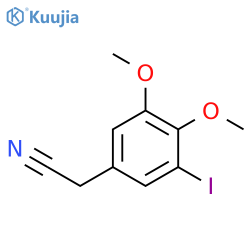 2-(3-iodo-4,5-dimethoxyphenyl)acetonitrile structure