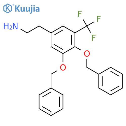 Benzeneethanamine, 3,4-bis(phenylmethoxy)-5-(trifluoromethyl)- structure