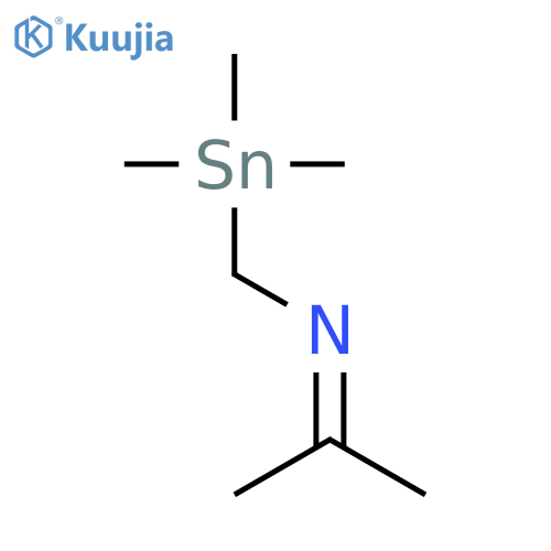Methanamine, N-(1-methylethylidene)-1-(trimethylstannyl)- structure
