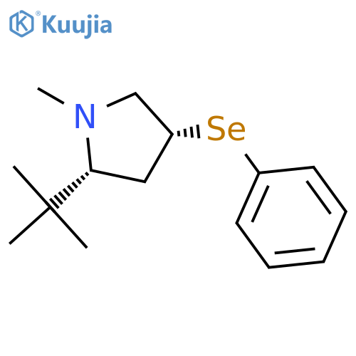 Pyrrolidine, 2-(1,1-dimethylethyl)-1-methyl-4-(phenylseleno)-, cis- structure