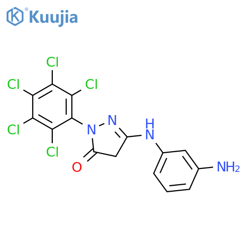 3H-Pyrazol-3-one,5-[(3-aminophenyl)amino]-2,4-dihydro-2-(pentachlorophenyl)- structure