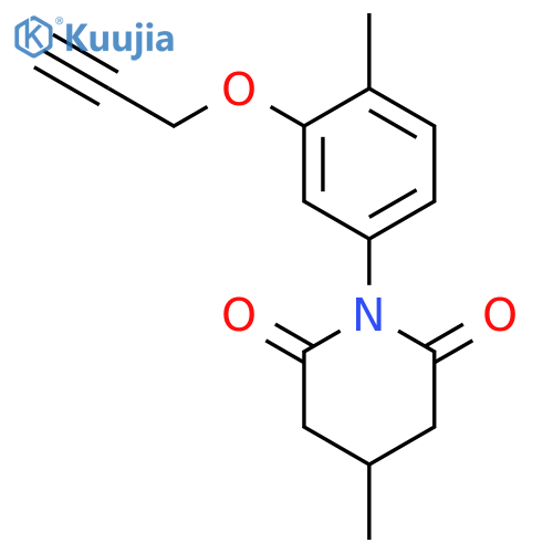 2,6-PIPERIDINEDIONE, 4-METHYL-1-[4-METHYL-3-(2-PROPYNYLOXY)PHENYL]- structure