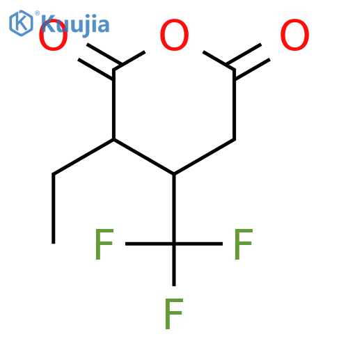 2H-PYRAN-2,6(3H)-DIONE, 3-ETHYLDIHYDRO-4-(TRIFLUOROMETHYL)- structure