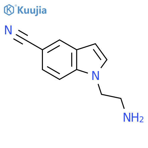 1-(2-aminoethyl)-1H-indole-5-carbonitrile structure