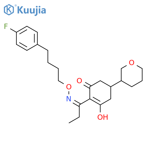 2-Cyclohexen-1-one,2-[1-[[4-(4-fluorophenyl)butoxy]imino]propyl]-3-hydroxy-5-(tetrahydro-2H-pyran-3-yl)- structure