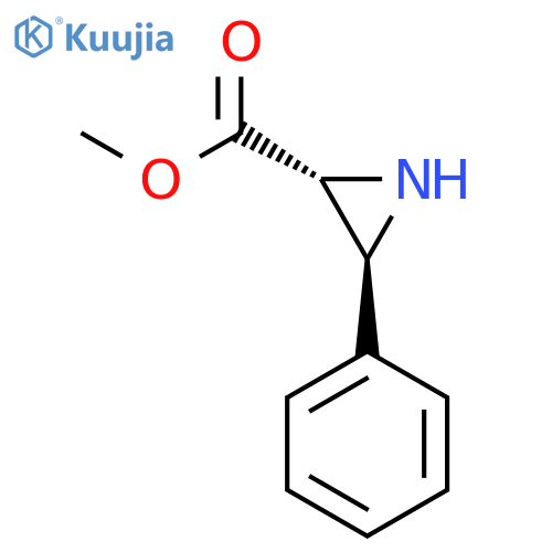 2-Aziridinecarboxylic acid, 3-phenyl-, methyl ester, trans- structure