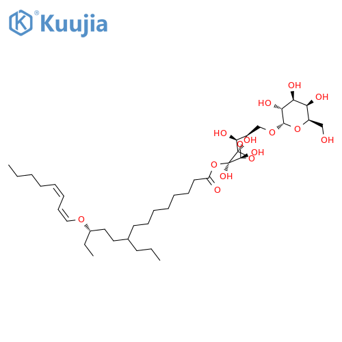 b-D-Galactopyranoside,(2S)-3-[[(9Z,12Z)-1-oxo-9,12-octadecadien-1-yl]oxy]-2-[(1-oxotetradecyl)oxy]propyl6-O-a-D-galactopyranosyl- structure