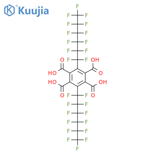 3,6-Bis(tridecafluorohexyl)benzene-1,2,4,5-tetracarboxylic acid structure