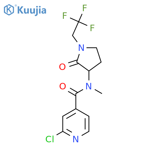 2-Chloro-N-methyl-N-[2-oxo-1-(2,2,2-trifluoroethyl)pyrrolidin-3-YL]pyridine-4-carboxamide structure
