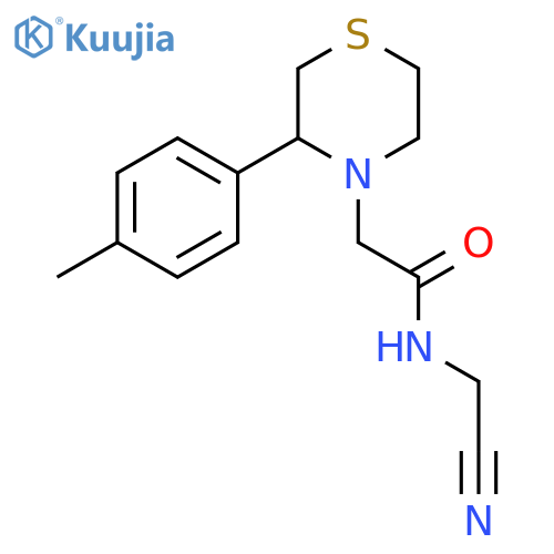 N-(Cyanomethyl)-2-[3-(4-methylphenyl)thiomorpholin-4-YL]acetamide structure