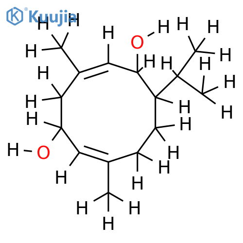 (E)-7alphaH-germacra-1(10),4-diene-2beta,6beta-diol structure