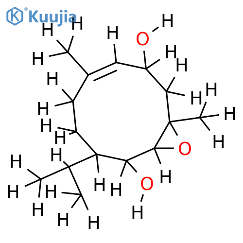 4beta,5alpha-epoxygermacr-1(10)E-en-2beta,6beta-diol structure