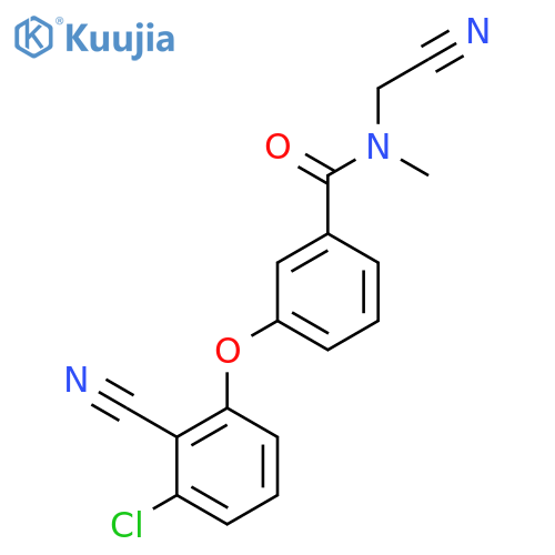 3-(3-Chloro-2-cyanophenoxy)-N-(cyanomethyl)-N-methylbenzamide structure