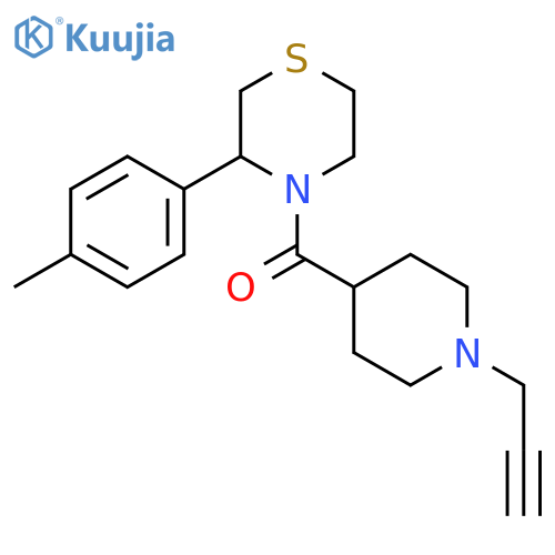 3-(4-Methylphenyl)-4-[1-(prop-2-YN-1-YL)piperidine-4-carbonyl]thiomorpholine structure