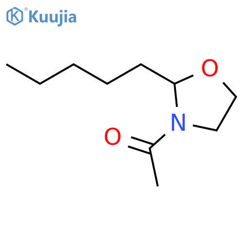Oxazolidine, 3-acetyl-2-pentyl- structure