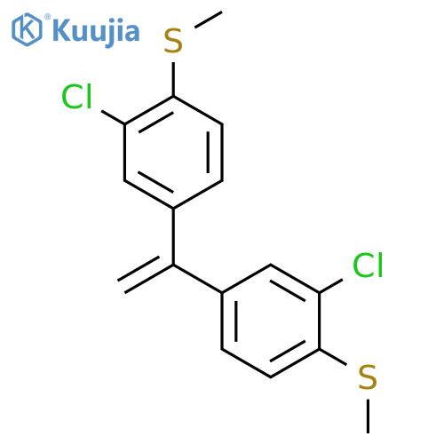 Benzene, 1,1'-ethenylidenebis[3-chloro-4-(methylthio)- structure