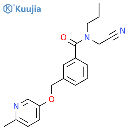 N-(Cyanomethyl)-3-[(6-methylpyridin-3-yl)oxymethyl]-N-propylbenzamide structure