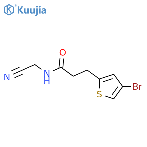 3-(4-bromothiophen-2-yl)-N-(cyanomethyl)propanamide structure