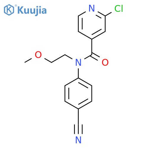 2-Chloro-N-(4-cyanophenyl)-N-(2-methoxyethyl)pyridine-4-carboxamide structure