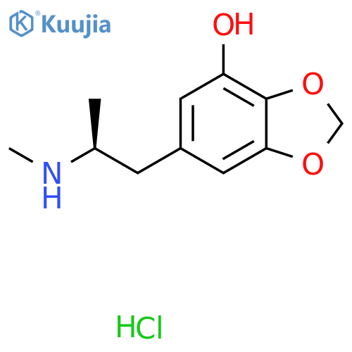 (S)-6-(2-Methylamino-propyl)-benzo[1,3]dioxol-4-ol hydrochloride structure