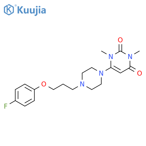 2,4(1H,3H)-Pyrimidinedione,6-[4-[3-(4-fluorophenoxy)propyl]-1-piperazinyl]-1,3-dimethyl- structure