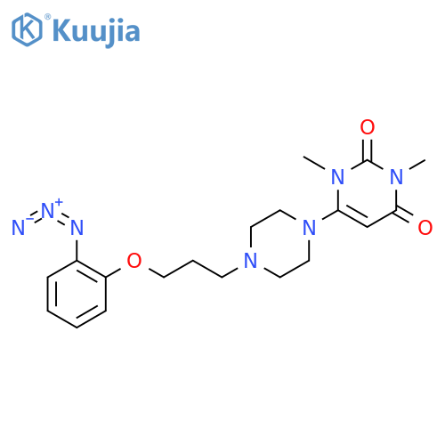 2,4(1H,3H)-Pyrimidinedione,6-[4-[3-(2-azidophenoxy)propyl]-1-piperazinyl]-1,3-dimethyl- structure