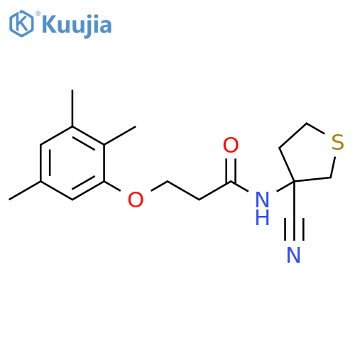 N-(3-Cyanotetrahydro-3-thienyl)-3-(2,3,5-trimethylphenoxy)propanamide structure