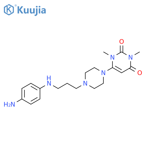 2,4(1H,3H)-Pyrimidinedione,6-[4-[3-[(4-aminophenyl)amino]propyl]-1-piperazinyl]-1,3-dimethyl- structure