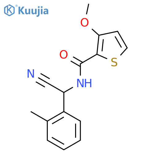 N-cyano(2-methylphenyl)methyl-3-methoxythiophene-2-carboxamide structure