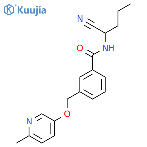 N-(1-Cyanobutyl)-3-[(6-methylpyridin-3-yl)oxymethyl]benzamide structure