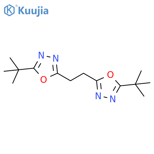 1,3,4-Oxadiazole, 2,2'-(1,2-ethanediyl)bis[5-(1,1-dimethylethyl)- structure