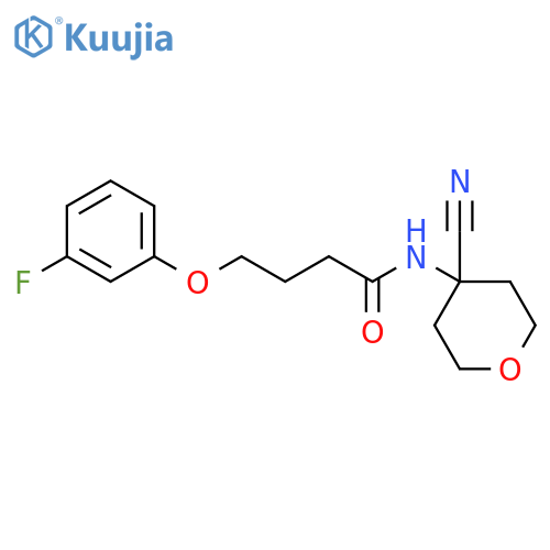 N-(4-Cyanotetrahydro-2H-pyran-4-yl)-4-(3-fluorophenoxy)butanamide structure