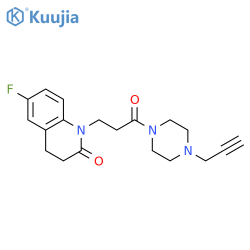 6-Fluoro-3,4-dihydro-1-[3-oxo-3-[4-(2-propyn-1-yl)-1-piperazinyl]propyl]-2(1H)-quinolinone structure