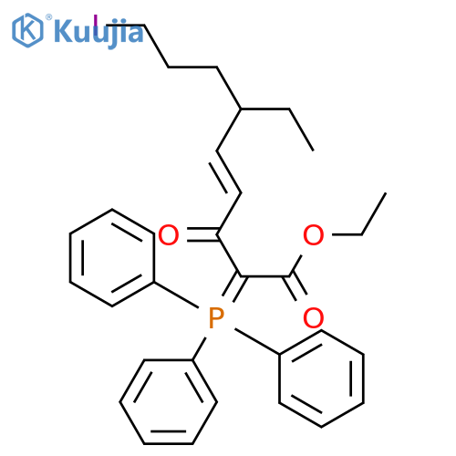 4-Nonenoic acid, 6-ethyl-9-iodo-3-oxo-2-(triphenylphosphoranylidene)-,ethyl ester, (E)- structure