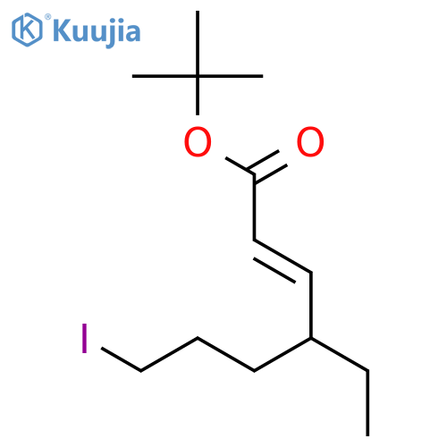 2-Heptenoic acid, 4-ethyl-7-iodo-, 1,1-dimethylethyl ester, (Z)- structure
