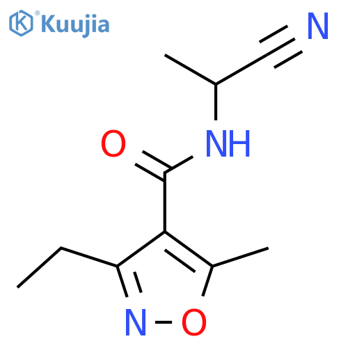 N-(1-Cyanoethyl)-3-ethyl-5-methyl-1,2-oxazole-4-carboxamide structure