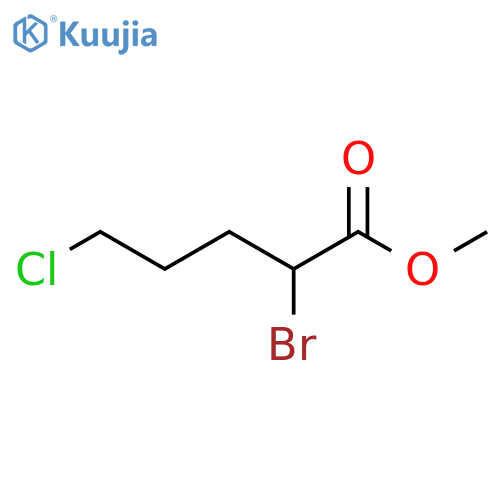 Pentanoic acid, 2-bromo-5-chloro-, methyl ester structure