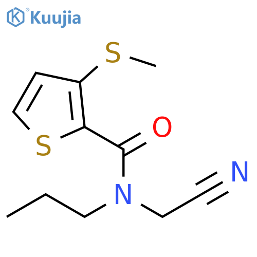 N-(cyanomethyl)-3-(methylsulfanyl)-N-propylthiophene-2-carboxamide structure