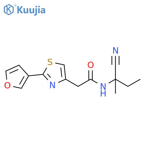 N-(1-cyano-1-methylpropyl)-2-2-(furan-3-yl)-1,3-thiazol-4-ylacetamide structure