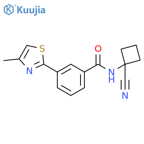 N-(1-Cyanocyclobutyl)-3-(4-methyl-2-thiazolyl)benzamide structure