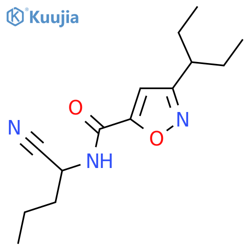 N-(1-Cyanobutyl)-3-(pentan-3-YL)-1,2-oxazole-5-carboxamide structure