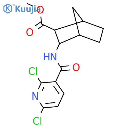 Methyl 3-[(2,6-dichloropyridine-3-carbonyl)amino]bicyclo[2.2.1]heptane-2-carboxylate structure