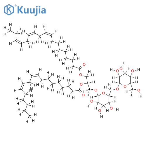 (2S)-1-O-linolenoyl-2-O-linoleoyl-3-O-[alpha-D-galactopyranosyl-(1''->6')-beta-D-galactopyranosyl]glycerol structure