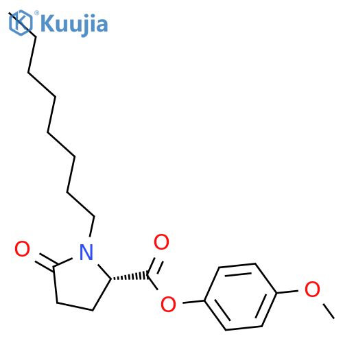 L-Proline, 1-octyl-5-oxo-, 4-methoxyphenyl ester structure