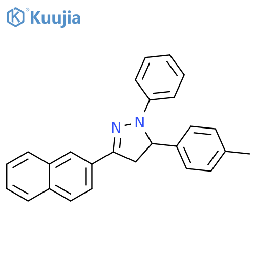 1H-Pyrazole,4,5-dihydro-5-(4-methylphenyl)-3-(2-naphthalenyl)-1-phenyl- structure